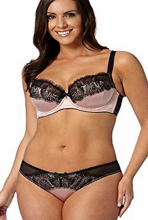 Gorgeous DD   Womens Light Pink Lace Silk Blend Dd-H Balcony Bra 40E
