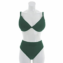 Green underwired bikini top