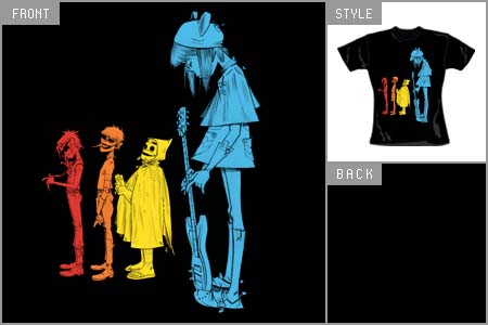 Gorillaz (Noodle Band) Black Fitted T-shirt