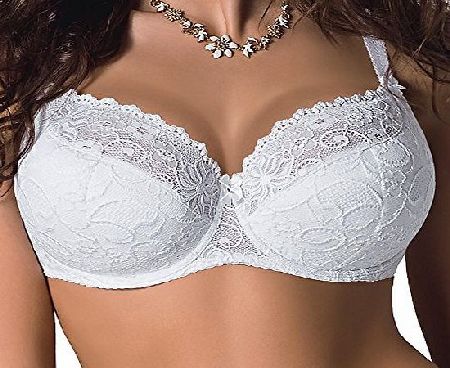 Gorsenia K131 Bellami Semi Padded Bra,Size 38H,White
