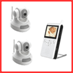 Video Monitor with Motorised Pan and Tilt Camera + extra camera (2 camera set)