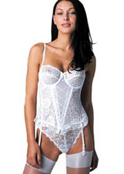 Gypsy underwired basque with detachable straps and suspenders