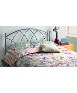 Gothic Silver Coloured Kingsize Headboard