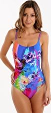 Gottex, 1295[^]266893 In Bloom Round Neck Tank One Piece - Multi