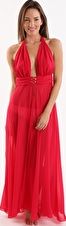 Gottex, 1295[^]240567 Jewels Of The Sea Long Halter Dress - Rose