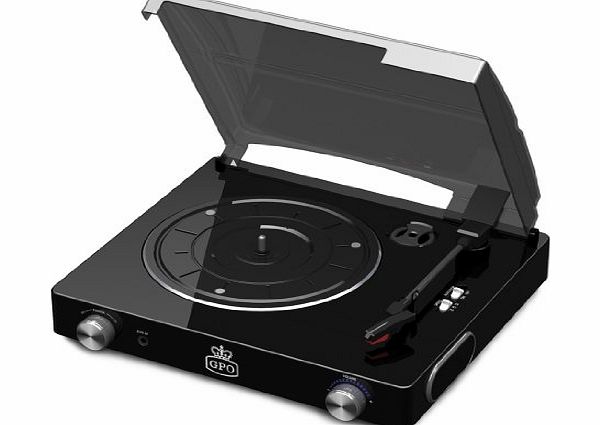 GPO Stylo Retro Turntable Black Music Player