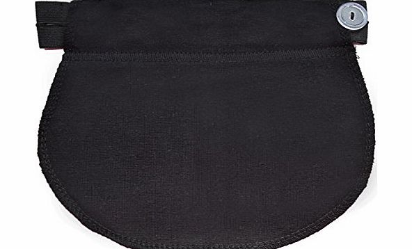 GR. Maternity waistband belly belt ADJUSTABLE elastic waist extender (Black)