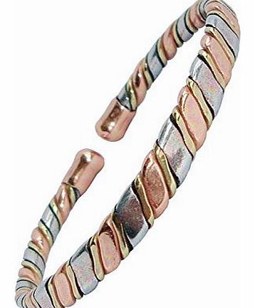 Magnetic Bangle in a 3 Colour Twist Design for Men or Women