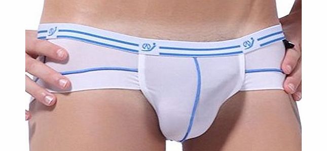 Grace Karin Paul Jones Mens Briefs Comfortable Sexy Fashion Underwear 3 Colors (M, White)