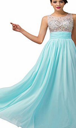 Grace Karin Womens Maxi Evening Dresses Sexy Sequins Ruffles Party Dresses Formal Gown Dress UK Size 6