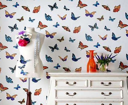 & Brown Flutterby Wallcovering By Julien