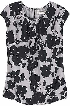 Graham and Spencer Midnight Rose print top