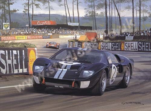 Graham Turner 1966 Le Mans - Chris Amon Print