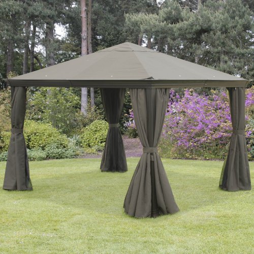 Motril Chocolate Brown Rectangular Gazebo