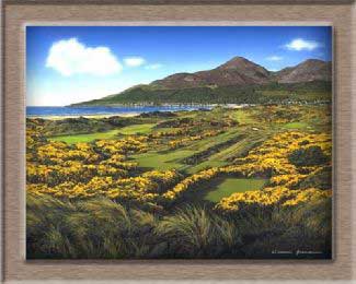 Grandison Galleries ROYAL COUNTY DOWN - 4TH HOLE HARDWOOD FRAME/MOUNT