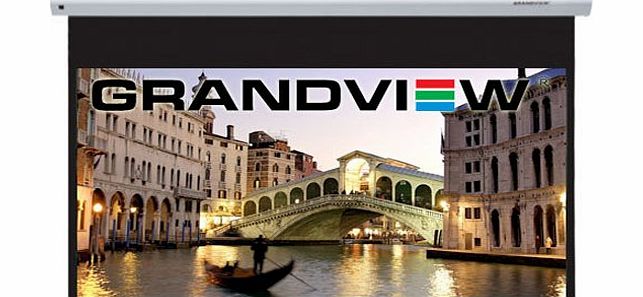 GrandView  Cyber Series 106`` Electric Motorised 16:9 Projector Screen With Remote Control - Ideal for 3D, 4K, Full HD, 1080p, D-ILA, LCD, DLP, High Definition - Wall or ceiling mounting options.