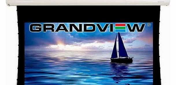 GrandView  Cyber Series 106`` Electric Motorised and Tab Tensioned 16:9 Projector Screen With Remote Control - for high definition, 1080p, 4k, 3D, Full HD, DLP, LCD, D-ILA projection - Wall or ceiling m