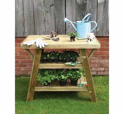 Grange Garden Table with Shelves