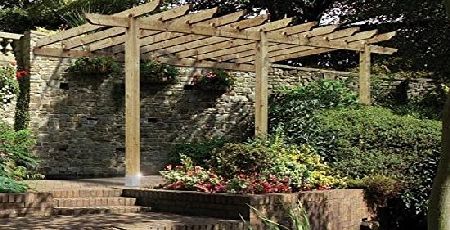 Grange Lean To/Car Port 12 Pergola 2.1m Post - bolt down feet (Natural)