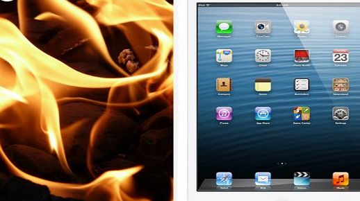 Graphics and More BBQ Barbecue Charcoals Coals Fire Flame Snap On Hard Protective Case for Apple iPad Mini 1st Gen - White