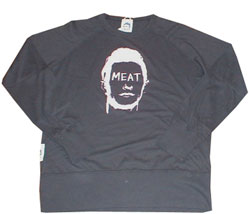 Long-sleeved MEAT print t-shirt