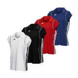 Adidas T8 Womens Clima Polo Shirt (XX Large Red/White)