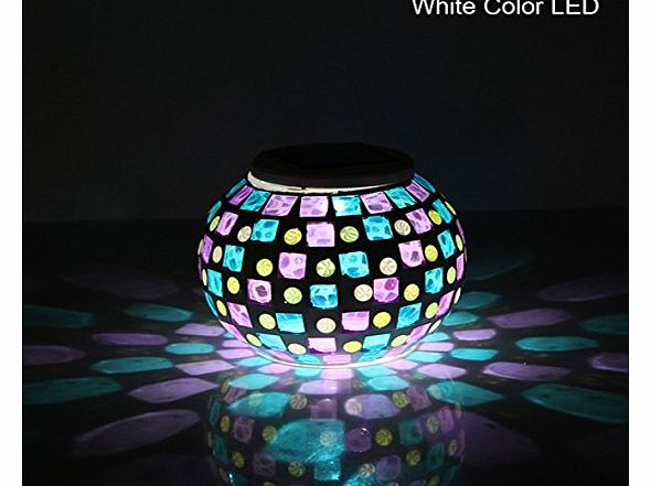 Magic Colour Changing mosaic night bedside lamp solar garden lights,rainproof,light Sensor control