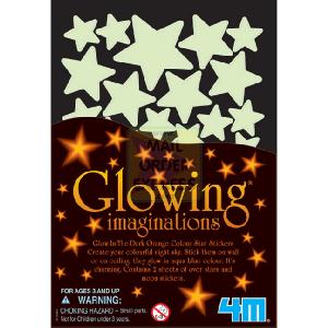 Great Gizmos 4M Glow Star Orange Stickers