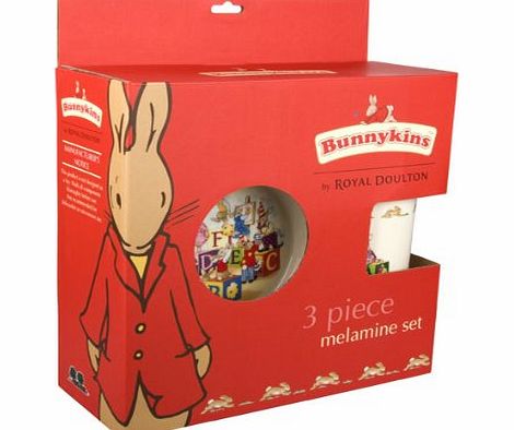 Great Gizmos Bunnykins ABC Blocks 3 Piece Melamine Set
