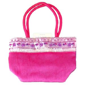 Pink Poppy Hot Pink Velour Bag