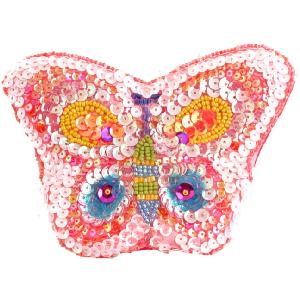 Pink Poppy Pink Butterfly Sequinned Purse