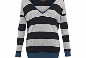 Lyon shark and black striped jumper