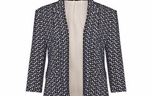 Great Plains Navy and oatmeal printed blazer