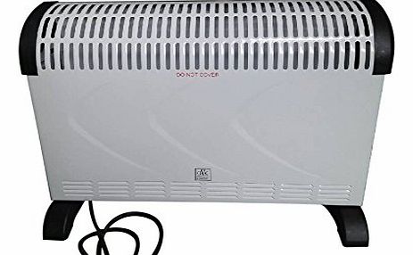 Convector Heater with Adjustable Thermostat, 2 Kilowatt, 400 x 576 x 122 mm