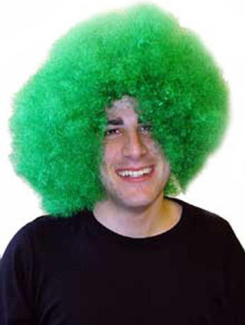 green Afro Wig