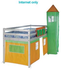 green and Orange Mid Sleeper and Tent with Tower