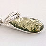 Green Baltic Amber drop pendant