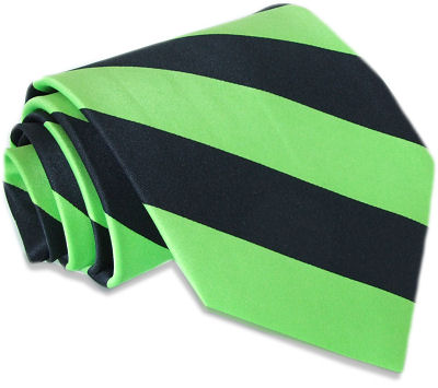 Green Black D/Stripe Tie