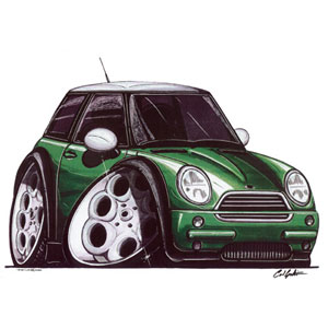 green BMW Mini Kids T-shirt