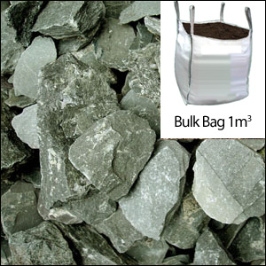 Green Crushed Slate 40mm  1 Cubic Metre Bulk Bag