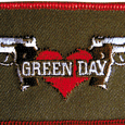 Green Day Guns and Hearts Patch