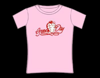 Green Day Heart Grenadge Skinny T-Shirt
