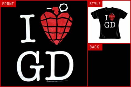 Green Day (I Heart) Skinny T-shirt