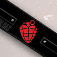 Green Day Red Grenade Leather Wristband