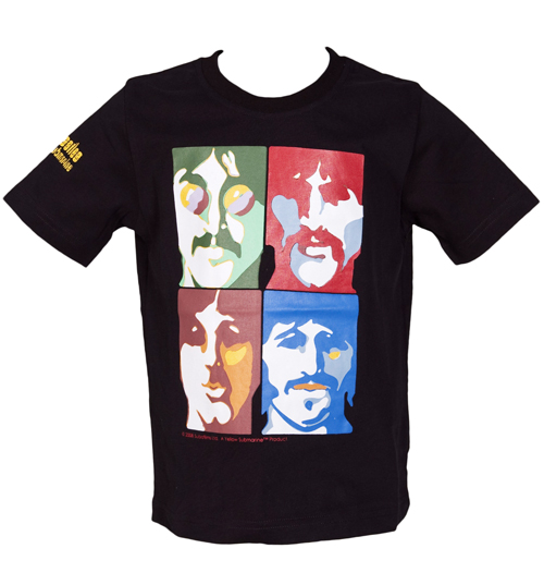 Kids Short Sleeve Beatles Pop Art T-Shirt from