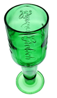 Green Glass Grolsch Goblets (2 pack) - for eco-minded drinking