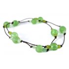 Green Glass Recycled Glass Bead Necklace - Green