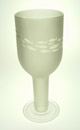 Green Glass recycled glasses - White Goblets