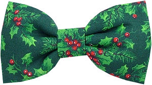 green Holly Bow Tie
