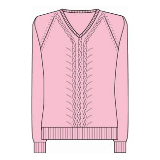 RAISED STITCH SWEATER (PINK) 14